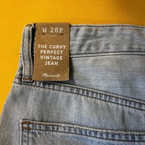 Brand New Madewell Petit Curvy Perfect Vintage Jean